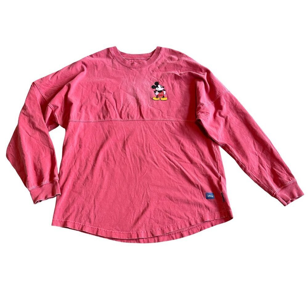 Disneyland Resorts Red Long Sleeve Shirt Top T-Shirt Mickey Mouse Size Large